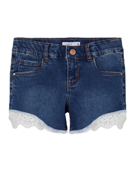 NKFSALLI Shorts - Dark Blue Denim