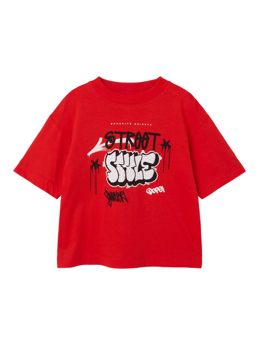 NMMJOPO T-Shirts & Tops - Flame Scarlet